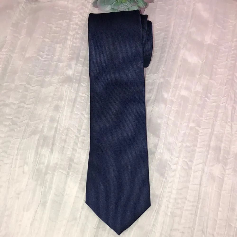 Dockers Navy Textured Polyester Tie